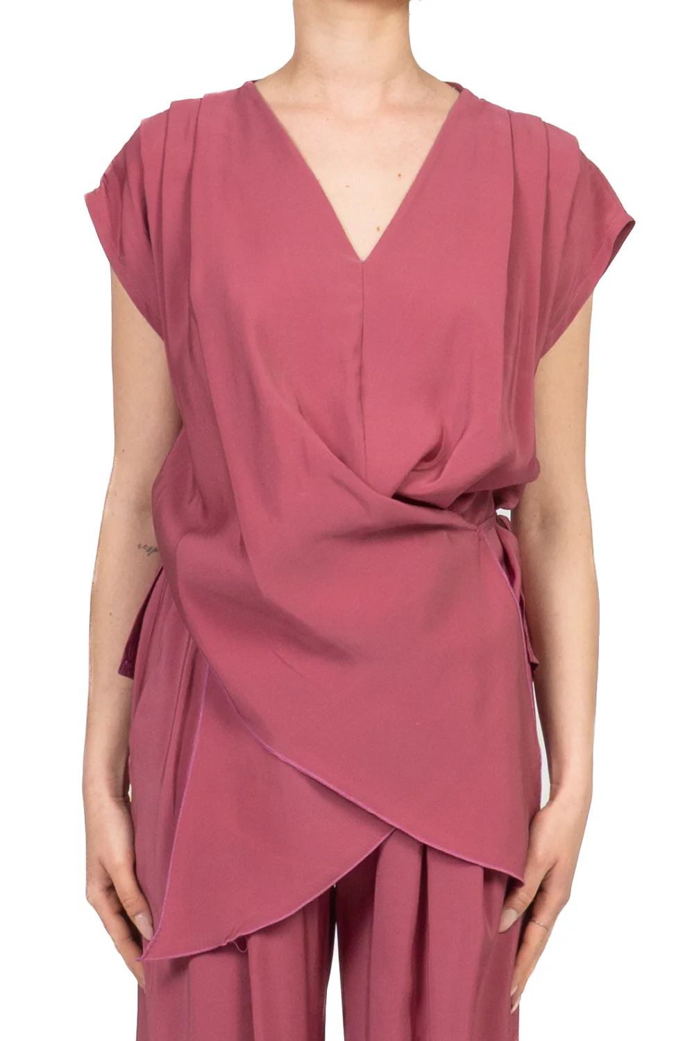 Blusa chiusura incrocio Dixie Blusa chiusura incrocio Dixie