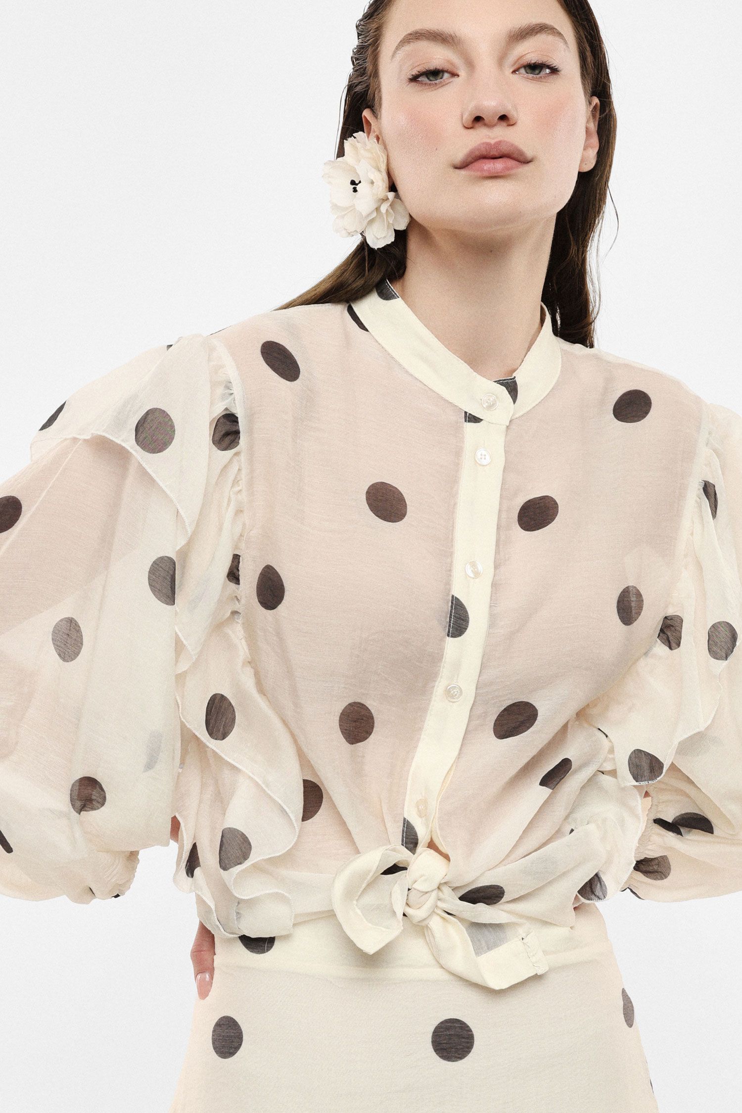 Camicia a pois con volants Imperial 1 Camicia a pois con volants Imperial 1
