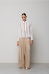 Camicia di seta con inserti in pizzo ICONA Kaos