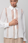 Camicia di seta con inserti in pizzo ICONA Kaos