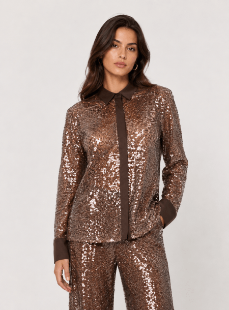 Camicia ricamata di paillettes JIJIL (2)