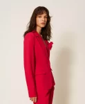 Giacca blazer con spilla a fiore Twinset Actitude 0