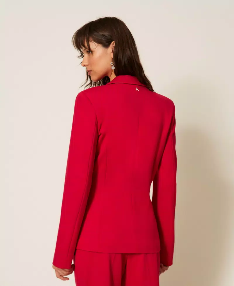 Giacca blazer con spilla a fiore Twinset Actitude 2 Giacca blazer con spilla a fiore Twinset Actitude 2