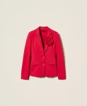 Giacca blazer con spilla a fiore Twinset Actitude 0