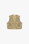 Gilet corto ricamato con motivi floreali Dixie