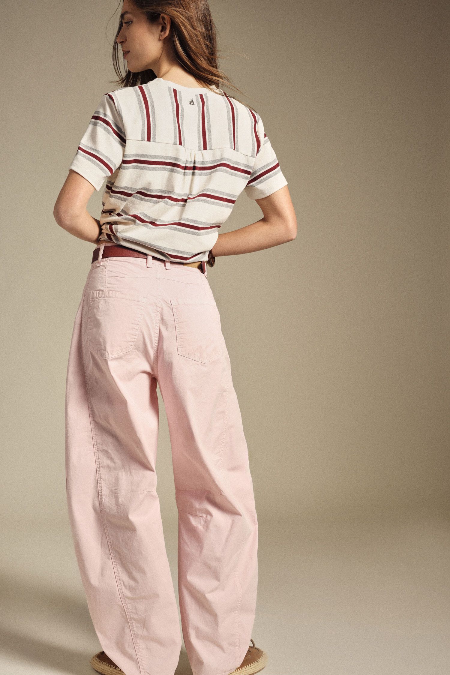 Pantaloni ampi vita alta con tasche visibili Dixie 1 Pantaloni ampi vita alta con tasche visibili Dixie 1