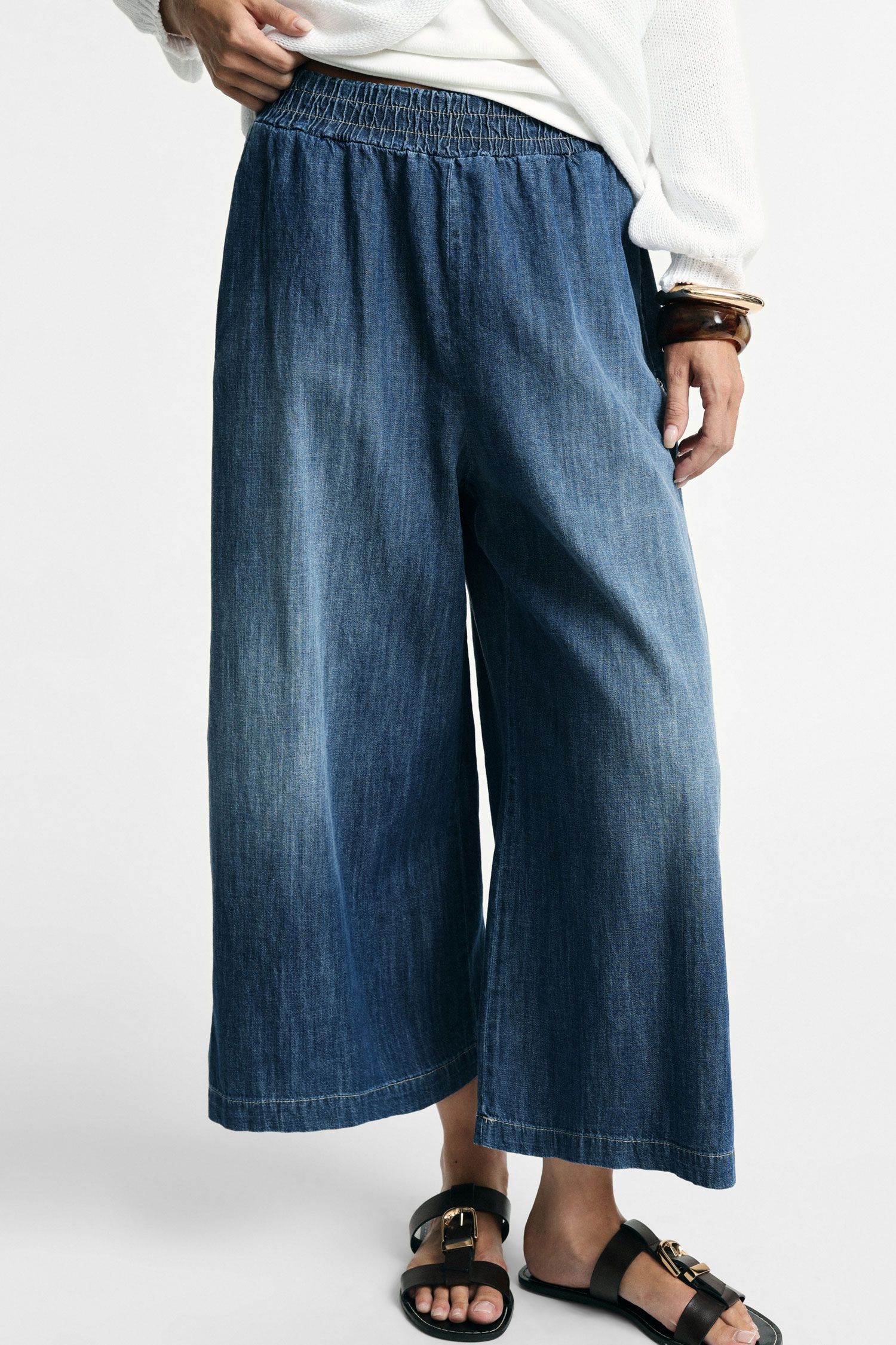 Pantaloni cropped ampi con elastico Please 1 Pantaloni cropped ampi con elastico Please 1