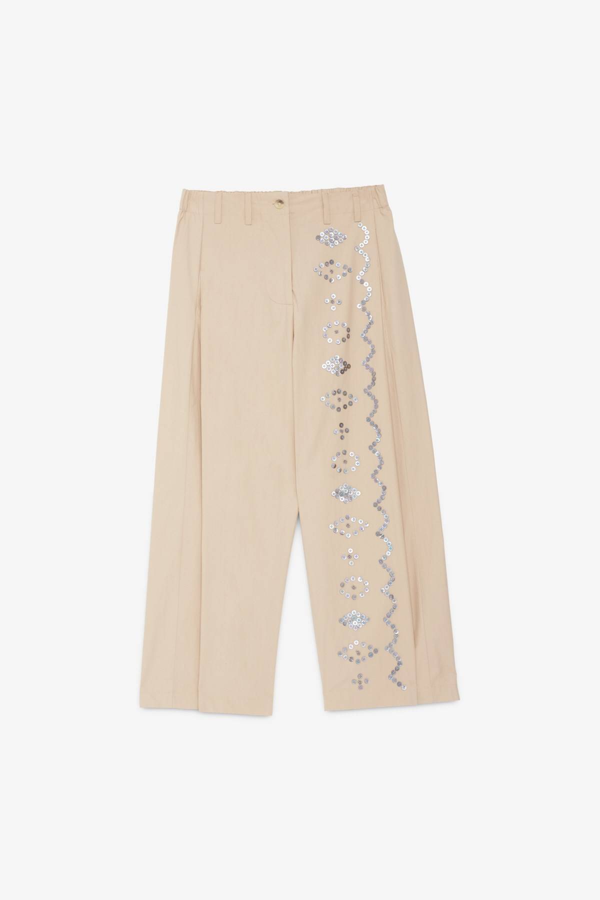 Pantaloni in cotone con applicazioni Ottod'Ame Pantaloni in cotone con applicazioni Ottod'Ame