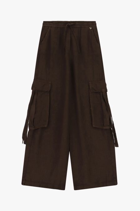 Pantaloni palazzo cargo con elastico Dixie