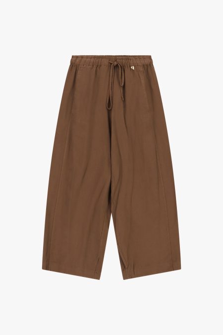 Pantaloni palazzo cropped con elastico Dixie