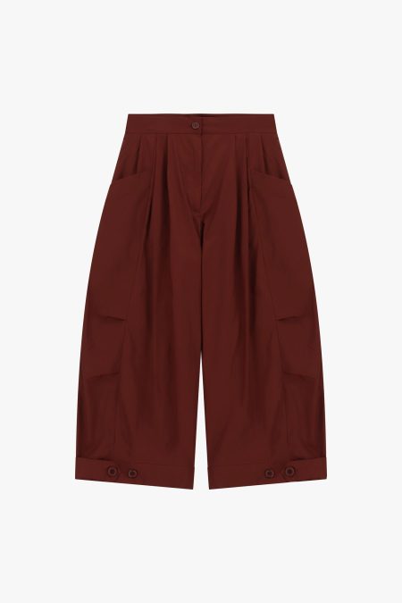 Pantaloni palazzo cropped con tasche Dixie