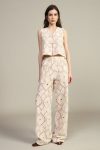 Pantaloni palazzo ricamati con tasche applicate Dixie
