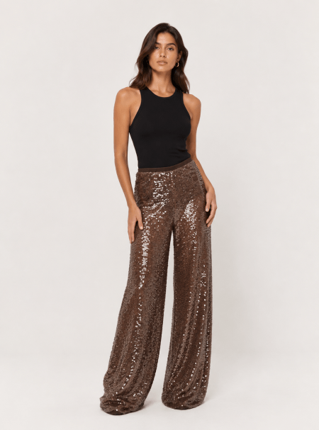 Pantaloni ricamati di paillettes JIJIL (3)