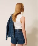 Shorts in jeans con strass Twinset Actitude