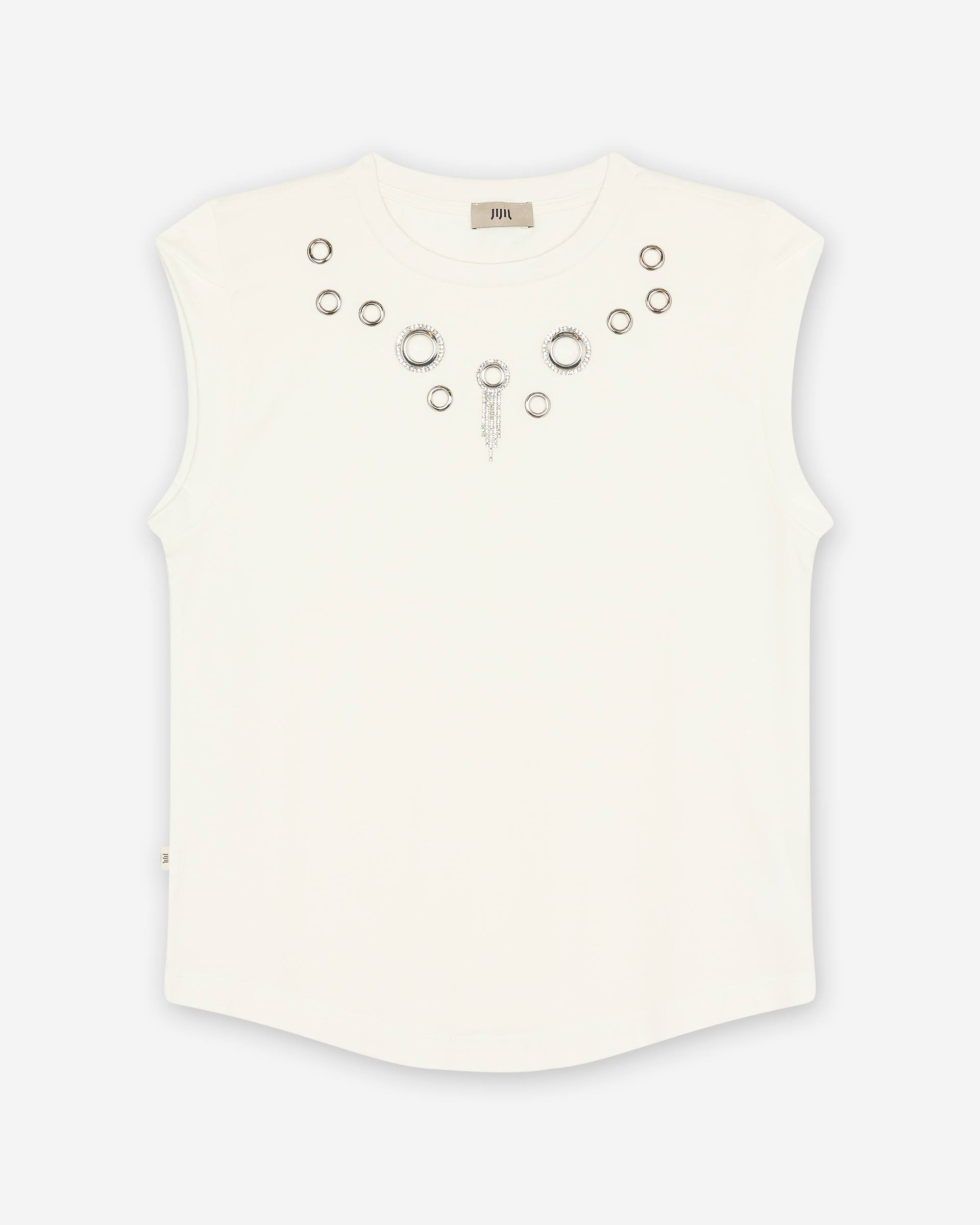 T Shirt con anelli cut out Jijil (1) T Shirt con anelli cut out Jijil (1)