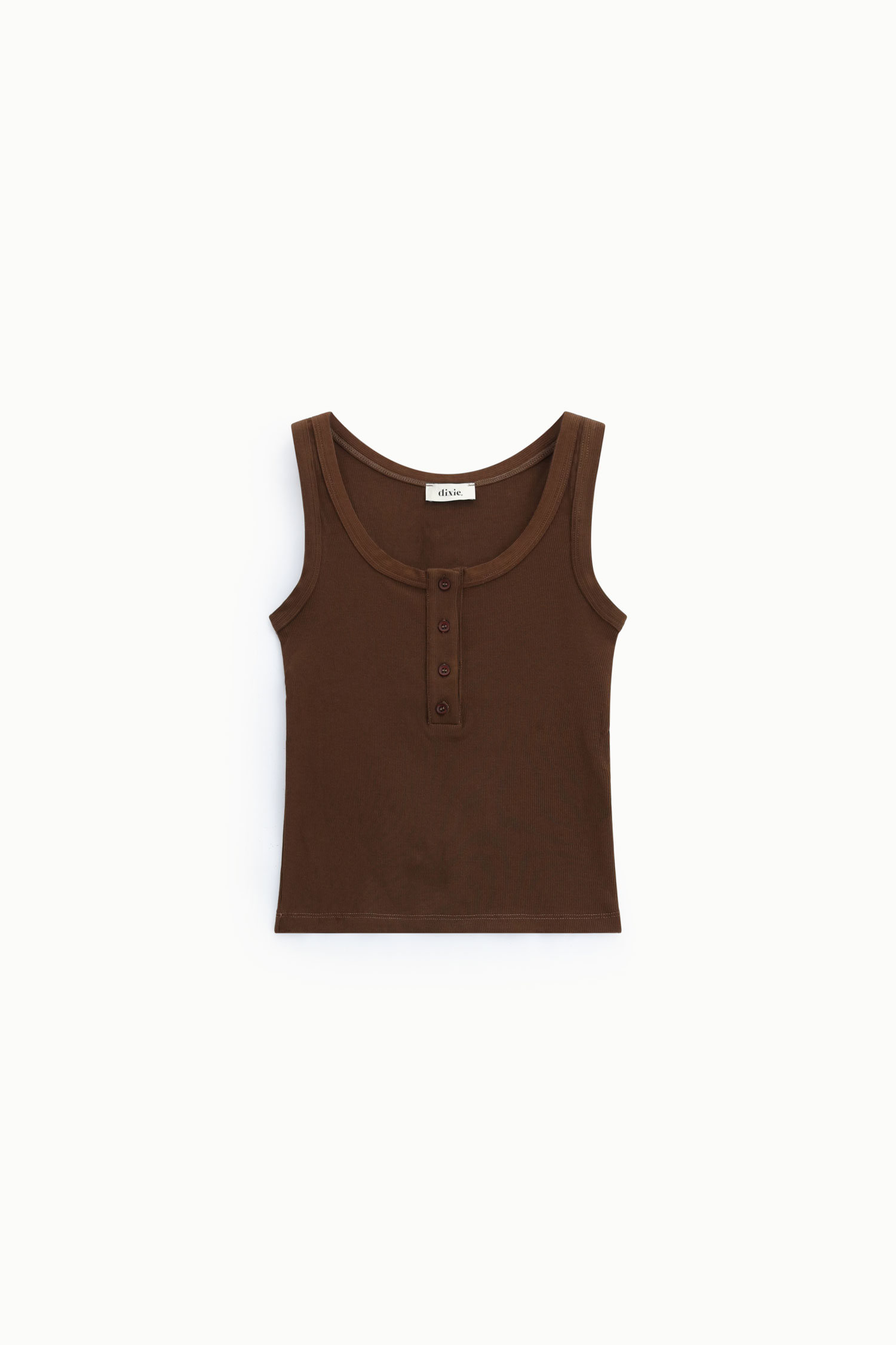 Top a costine con bottoni e scollo rotondo Dixie Top a costine con bottoni e scollo rotondo Dixie