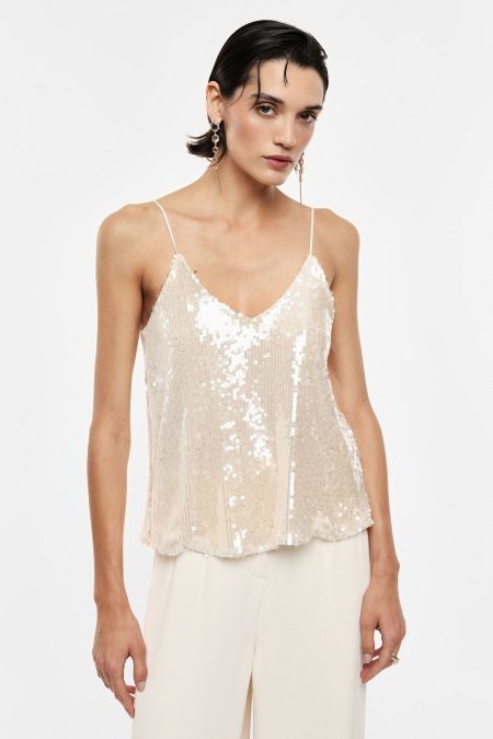 Top bretellina di paillettes Imperial
