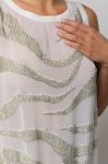 Top con ricamo di paillettes ICONA Kaos