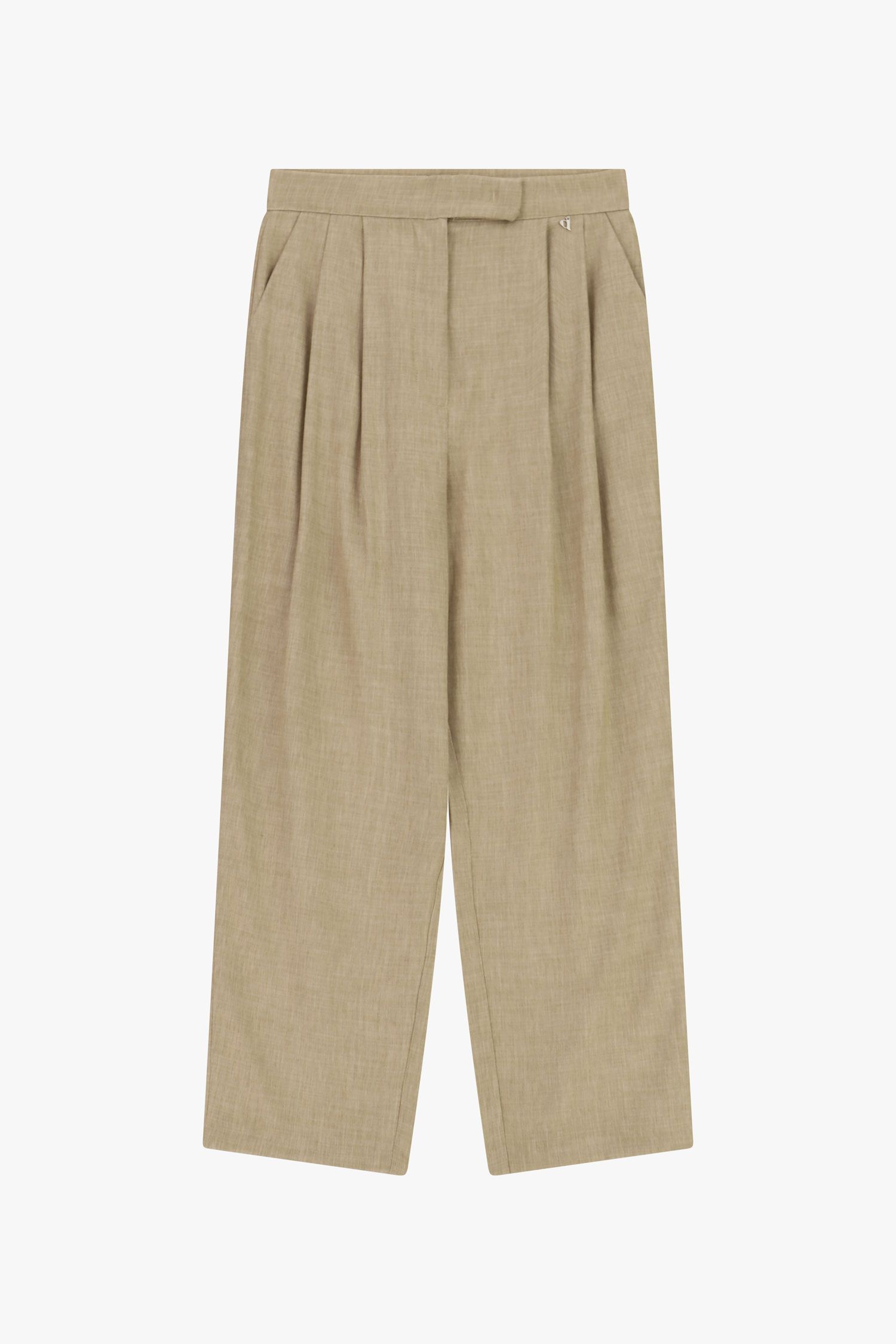 Trousers palazzo a vita alta con pinces Dixie 3 Trousers palazzo a vita alta con pinces Dixie 3