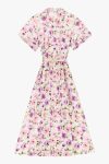 Abito midi floreale con cintura treccia Please 0