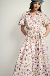 Abito midi floreale con cintura treccia Please 0