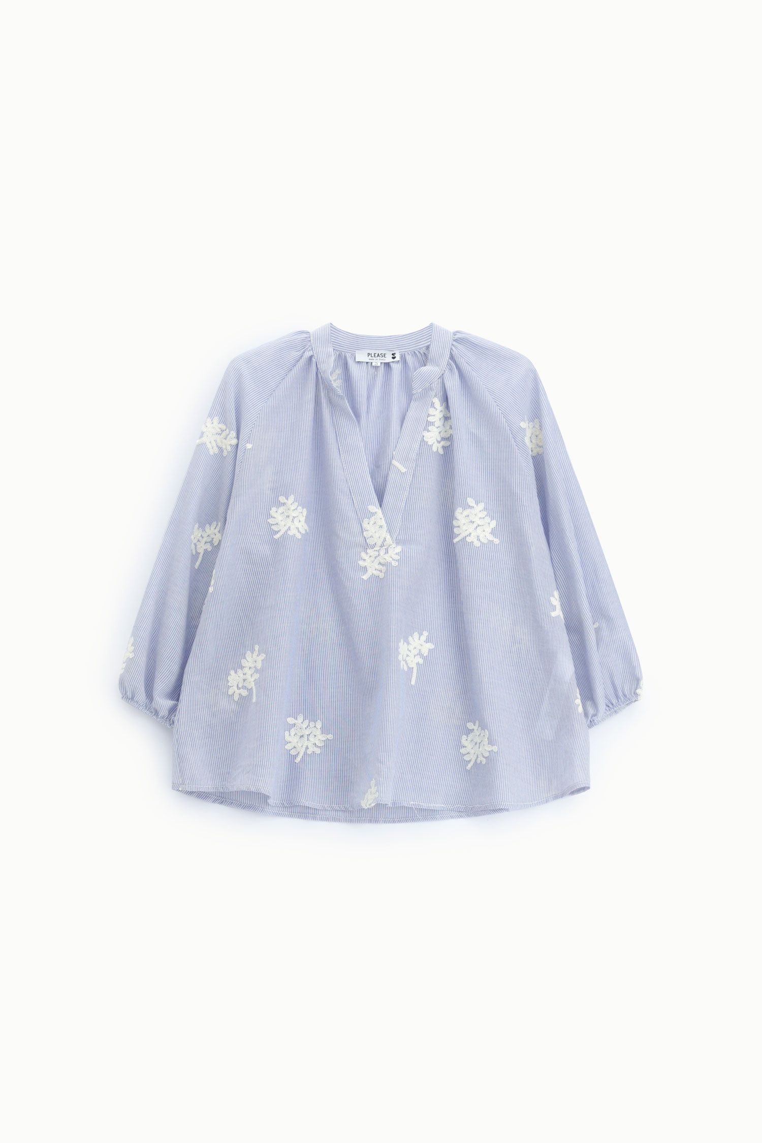 Blusa ampia a righe con motivo floreale Please 2 Blusa ampia a righe con motivo floreale Please 2