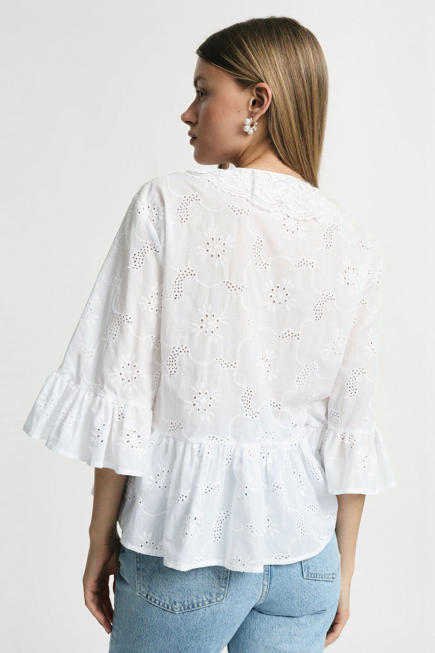 Blusa ampia in pizzo Sangallo Please 0 Blusa ampia in pizzo Sangallo Please 0
