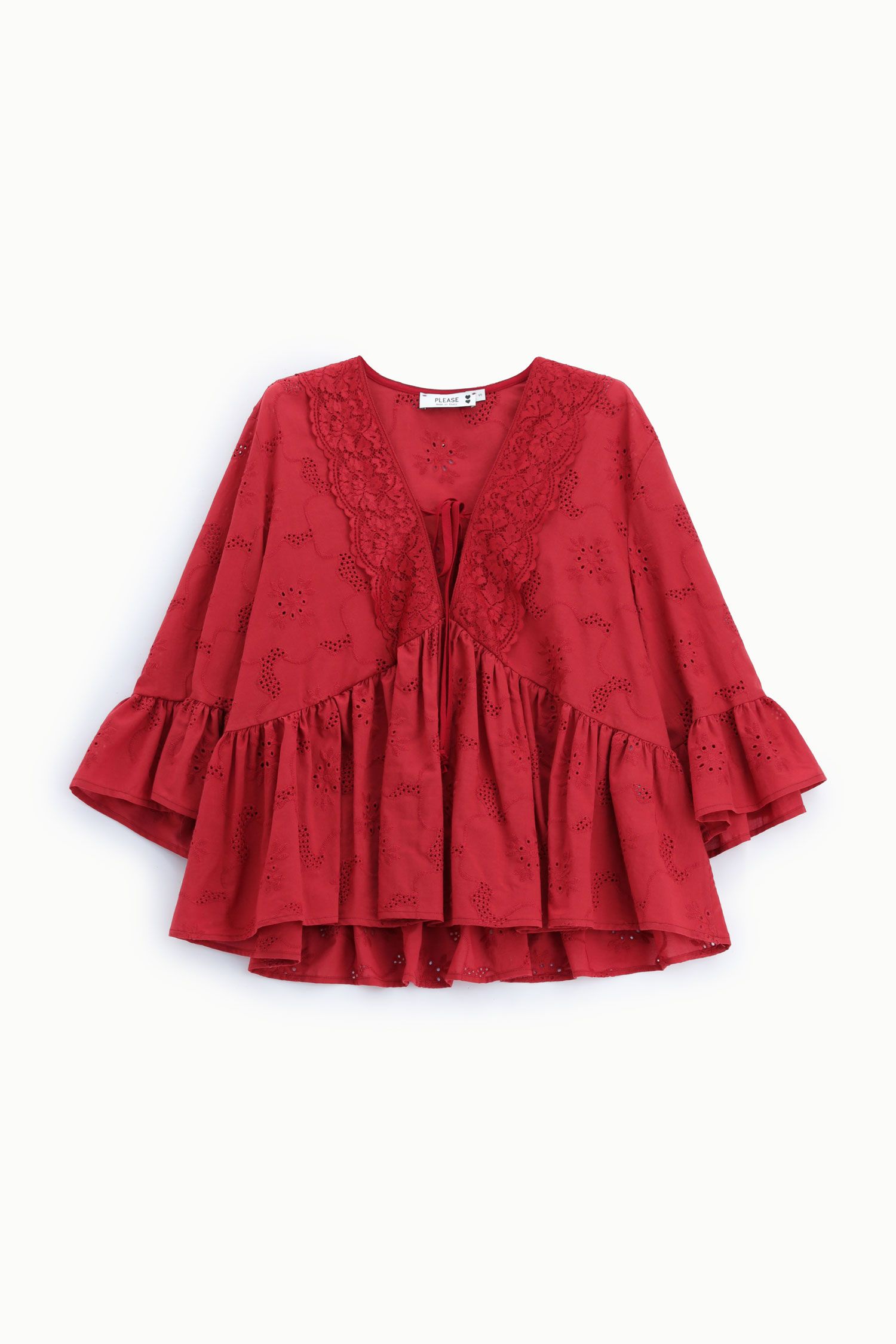 Blusa ampia in pizzo Sangallo Please 2 Blusa ampia in pizzo Sangallo Please 2