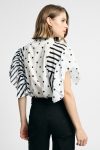 Camicia a pois e righe con maniche ampie Please 1