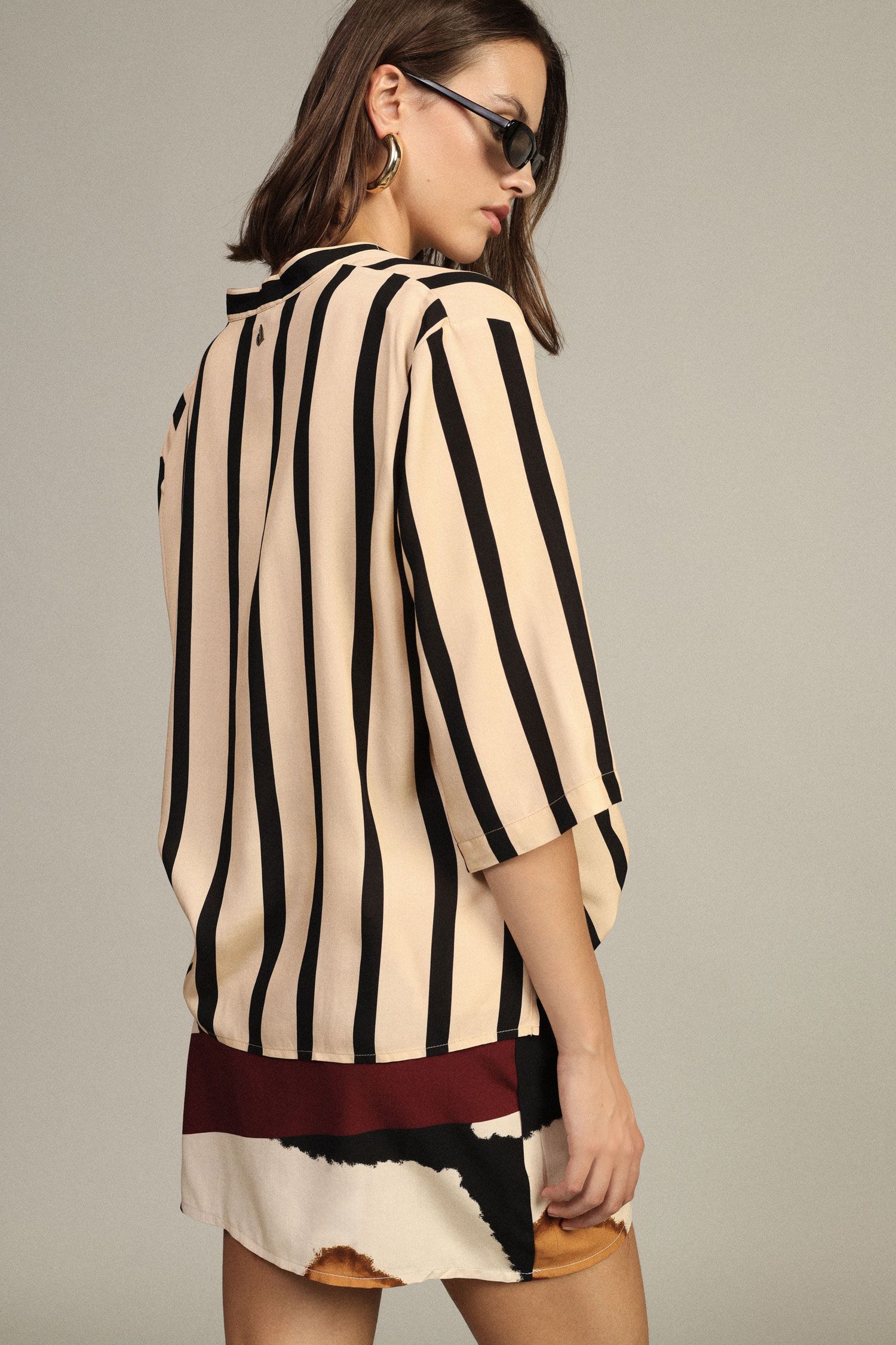 Camicia a righe con maniche 3 4 Dixie 0 Camicia a righe con maniche 3 4 Dixie 0