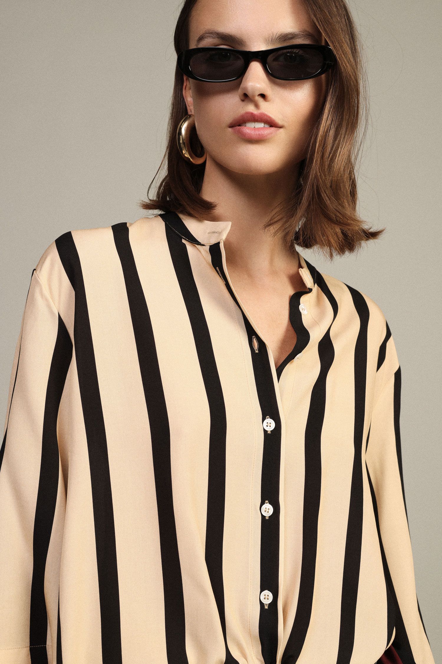 Camicia a righe con maniche 3 4 Dixie 1 Camicia a righe con maniche 3 4 Dixie 1