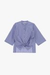 Camicia a righe con nodo frontale Dixie