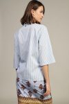 Camicia con nodo frontale in fantasia Dixie0
