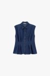 Camicia smanicata con collo e pinces Please