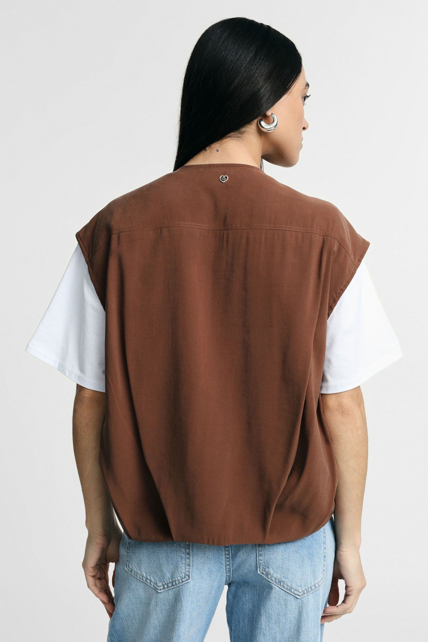 Gilet con zip e tasche frontali Please 0 Gilet con zip e tasche frontali Please 0