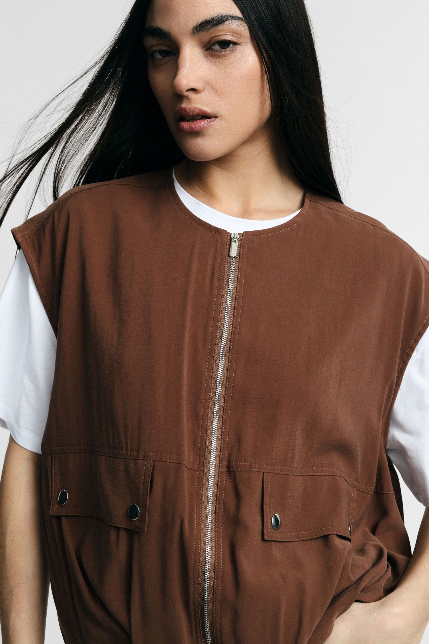 Gilet con zip e tasche frontali Please 3 Gilet con zip e tasche frontali Please 3