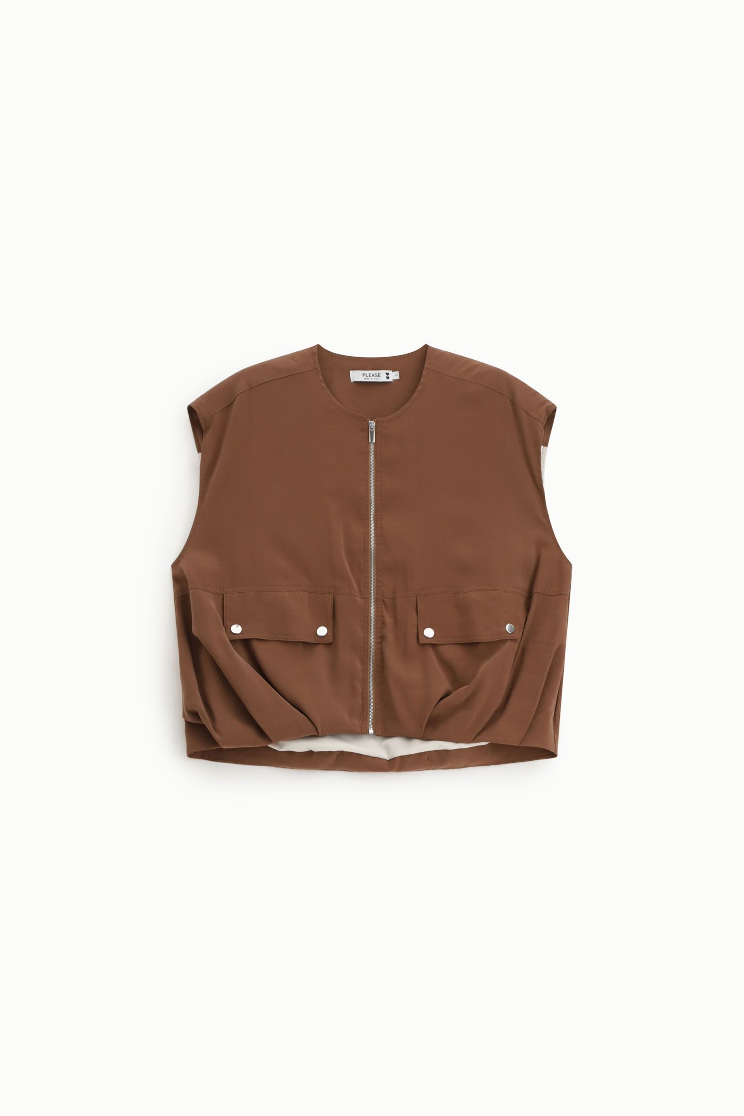 Gilet con zip e tasche frontali Please 4 Gilet con zip e tasche frontali Please 4
