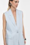 Gilet lungo sartoriale con tasche a filetto IMPERIAL