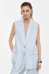Gilet lungo sartoriale con tasche a filetto IMPERIAL