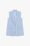 Gilet lungo sartoriale con tasche a filetto IMPERIAL