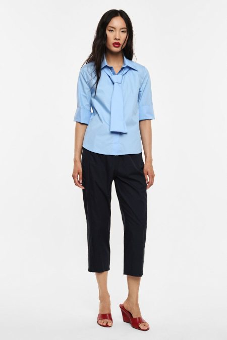 Pantaloni cropped a vita alta con elastico Imperial