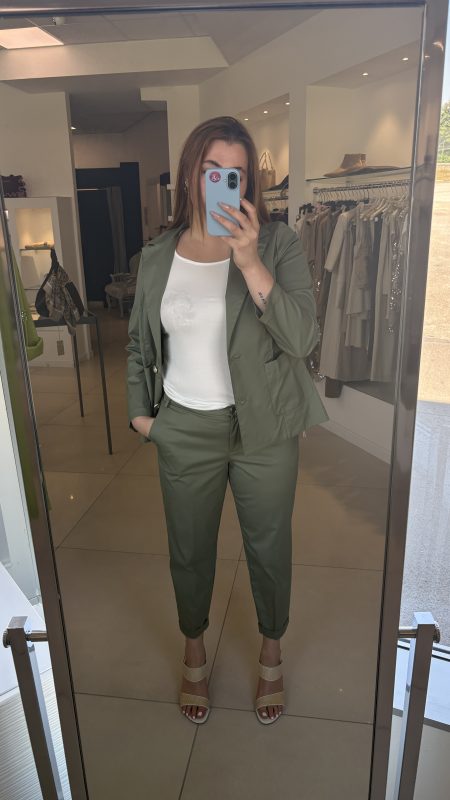 Pantaloni in cotone con risvolto GiglioRosso (1)