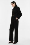 Pantaloni palazzo a vita alta con pince IMPERIAL