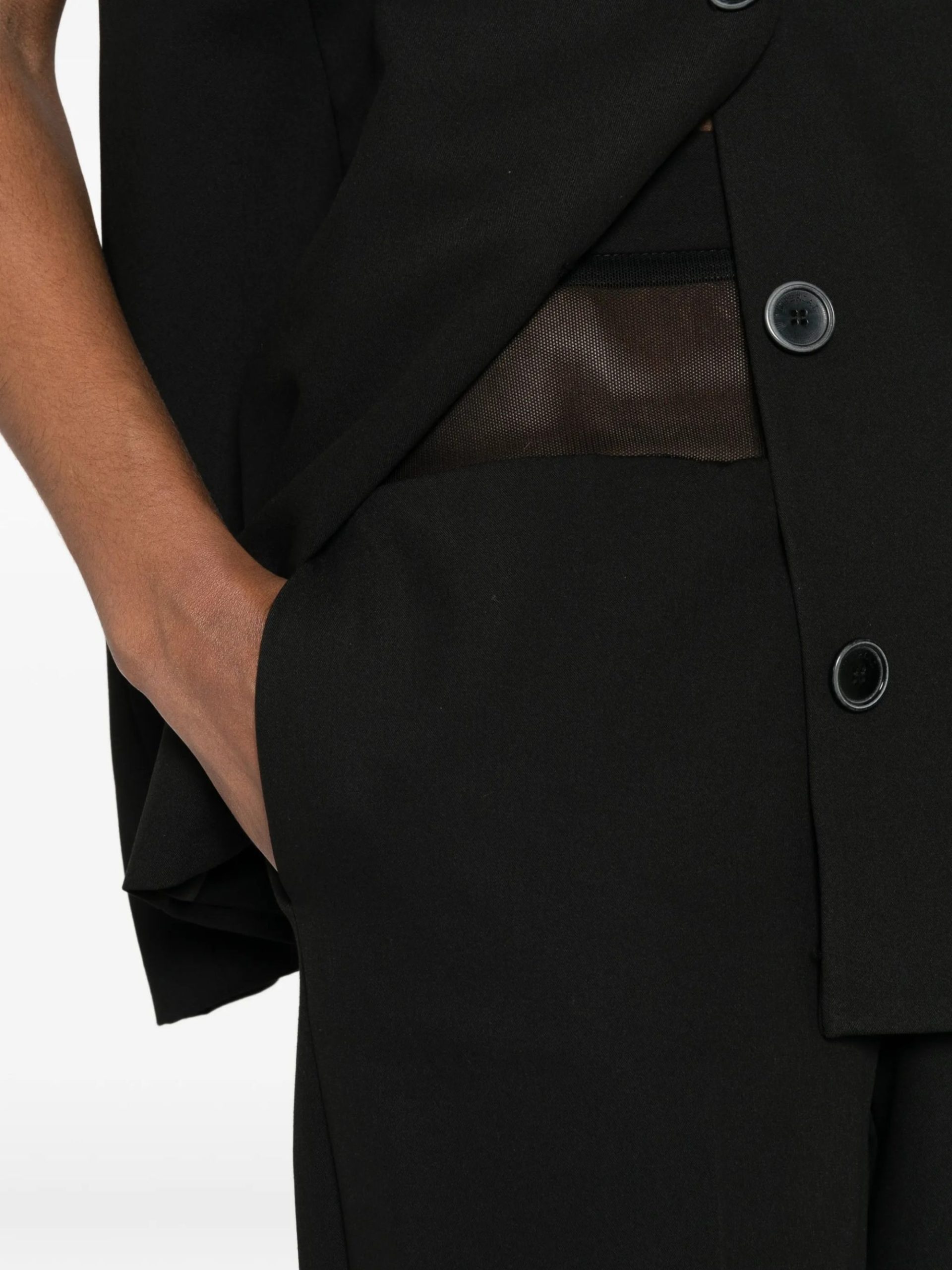 Pantaloni palazzo a vita alta con trasparenza IMPERIAL 1 Pantaloni palazzo a vita alta con trasparenza IMPERIAL 1