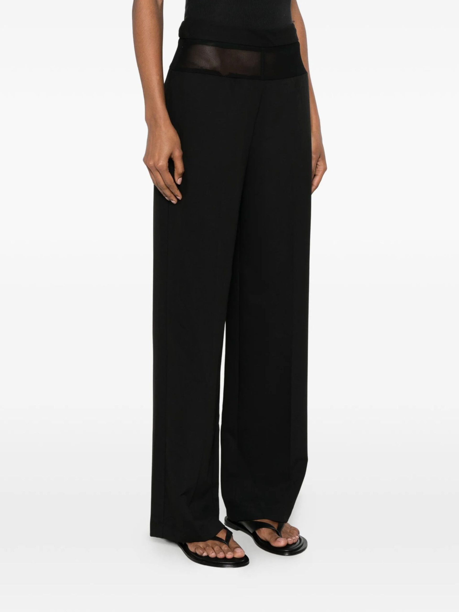 Pantaloni palazzo a vita alta con trasparenza IMPERIAL 2 Pantaloni palazzo a vita alta con trasparenza IMPERIAL 2