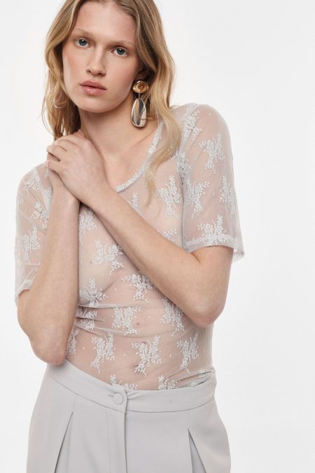 T shirt trasparente ricamata IMPERIAL