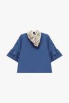 Top corto con volant e foulard Please