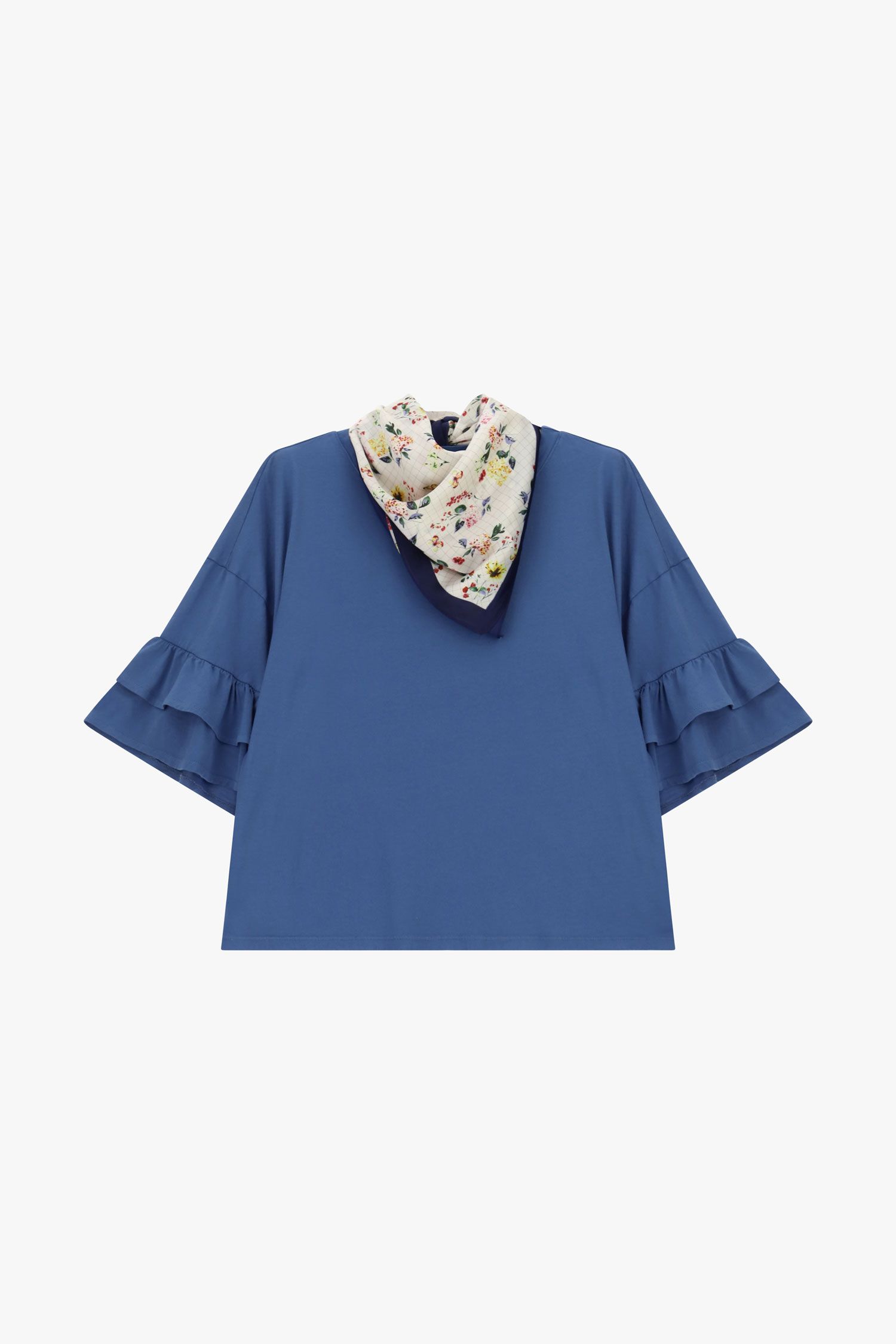 Top corto con volant e foulard Please 2 Top corto con volant e foulard Please 2
